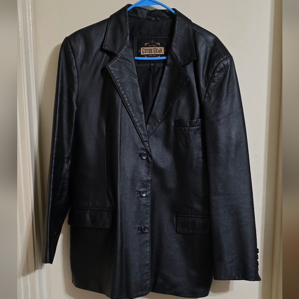Guide Gear Black Leather Jacket